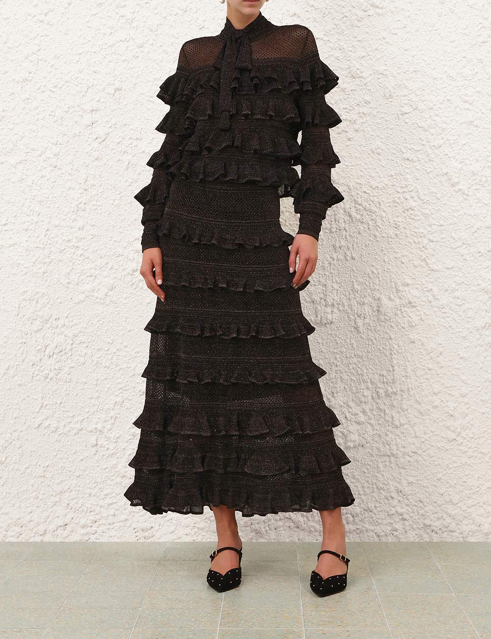 Rebellion Frill Midi-skjorta