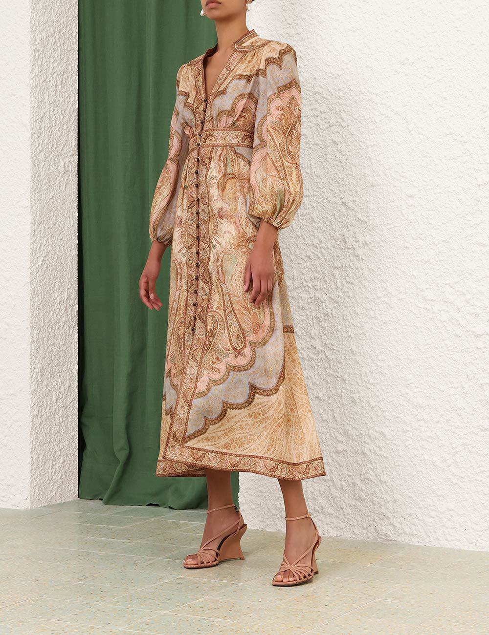 Wanderlust Plunge Midi-klänning