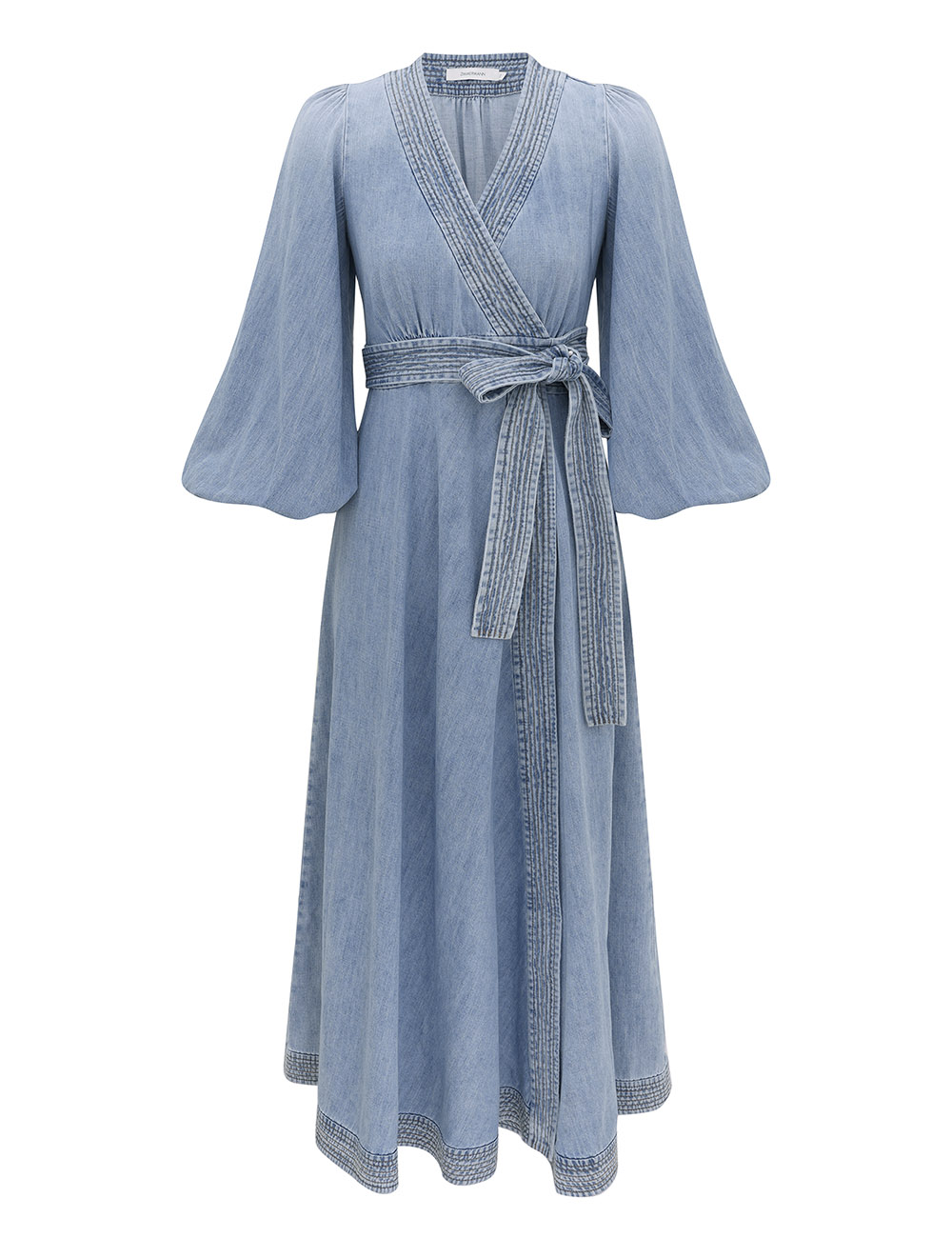 Indra Denim Wrap Midi-klänning