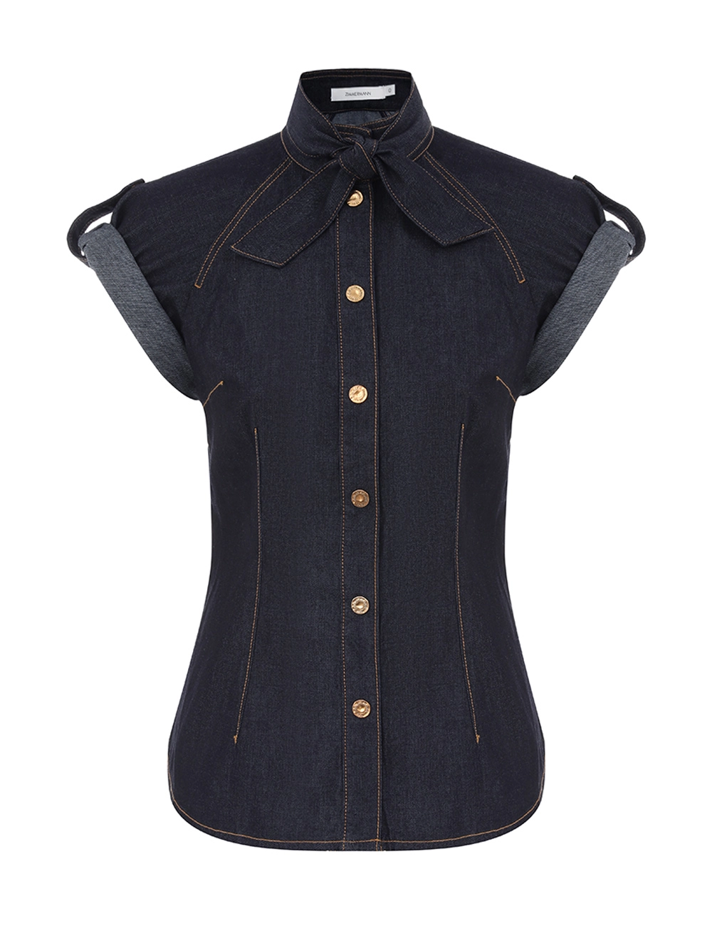 Denimkavaj med knäppknäpp