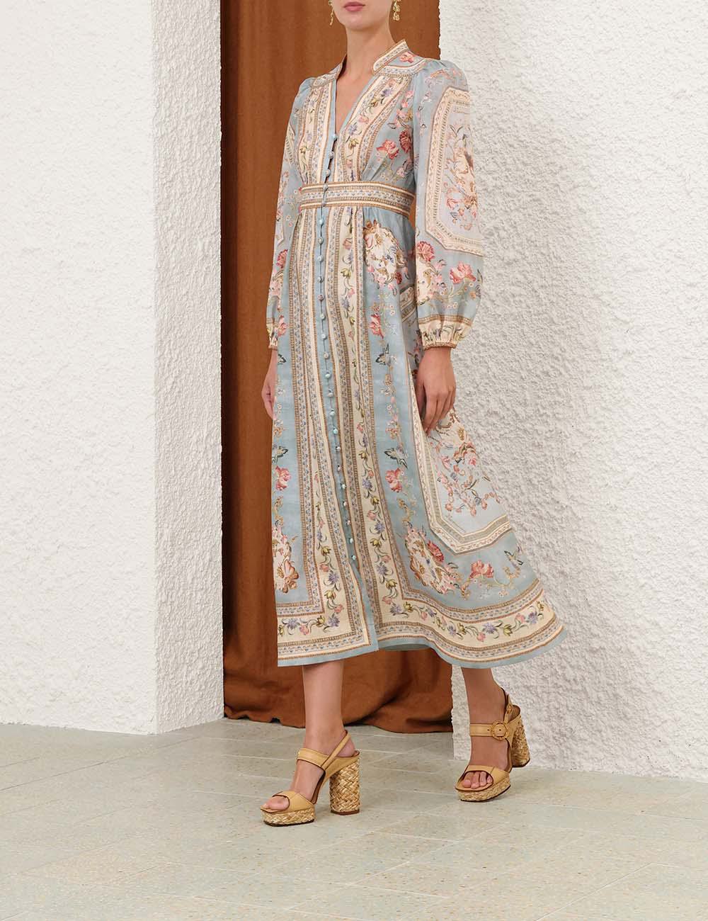 Roselight Plunge Midi-klänning