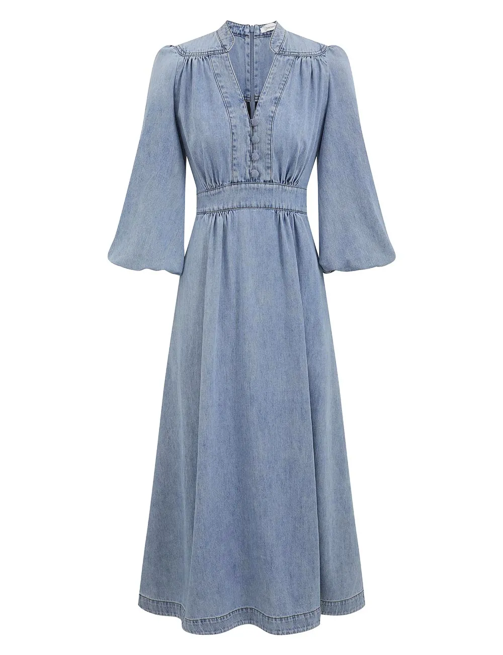 Indra Denim Midi-klänning