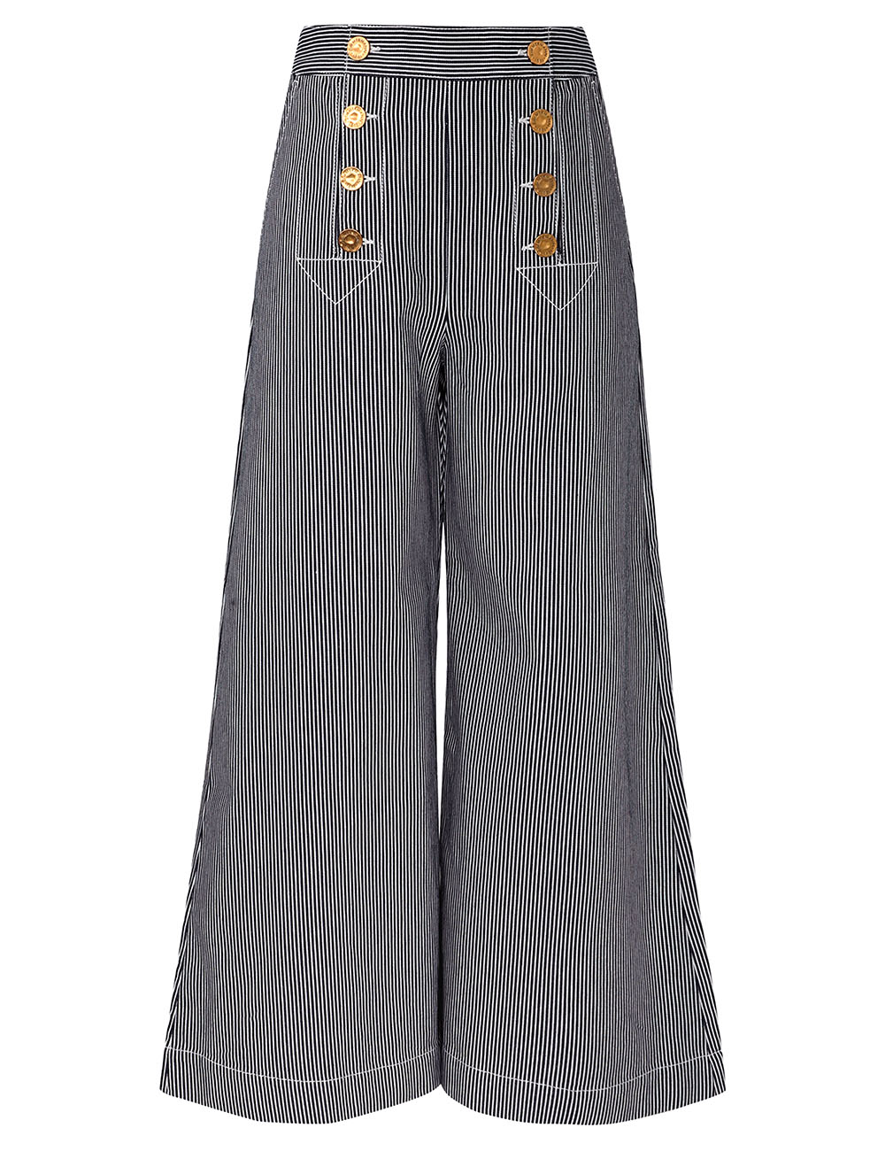 Patience-striperad denimjeans