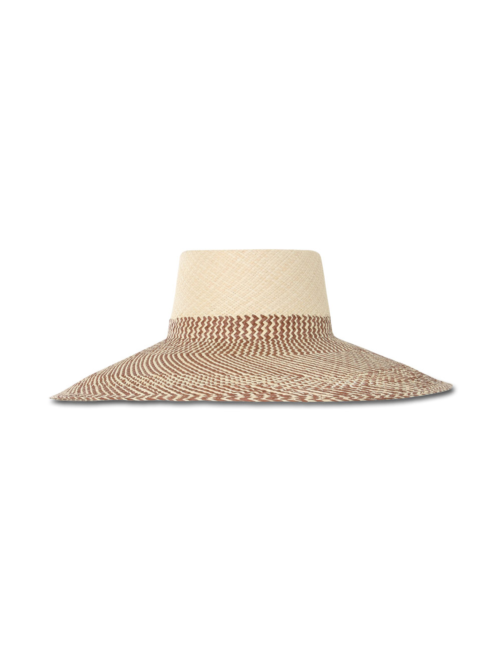 Herringbone bredkantad solhatt
