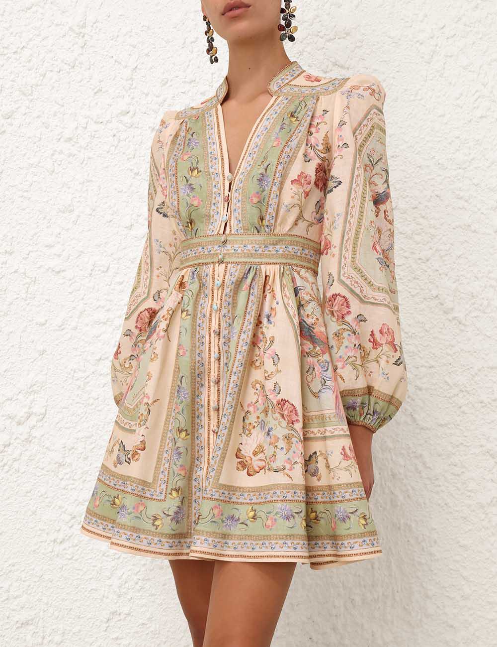Roselight Plunge-minidress