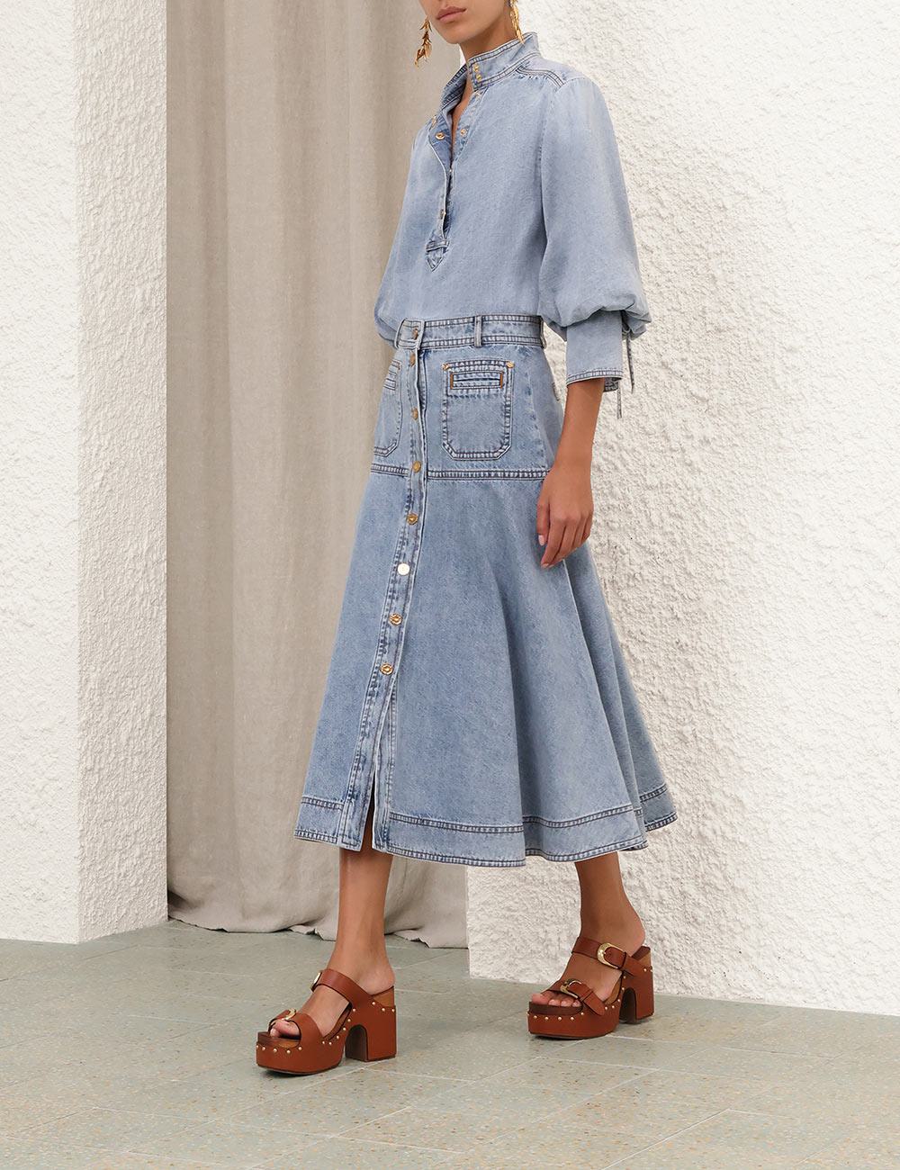 Denimmidiskjorta