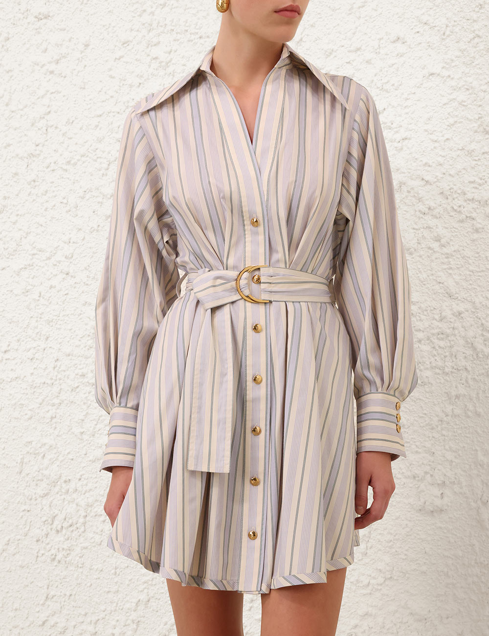 Stripe Tuck-minidress