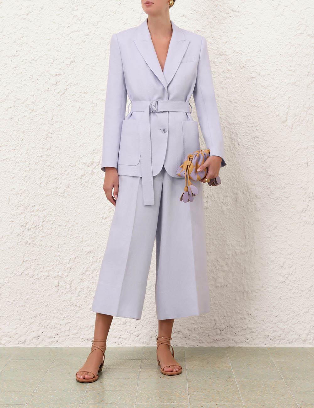 Luna Linnebältad blazer