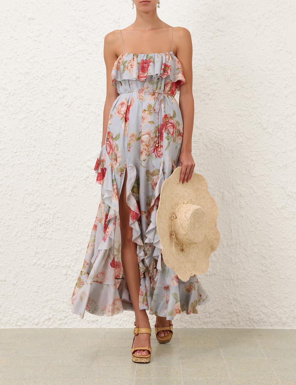 Roselight Frill Maxi-klänning