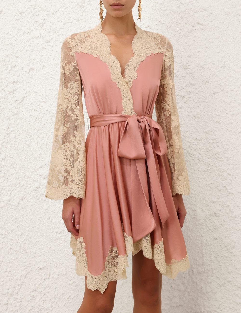 Luna Satindraperad Minidress