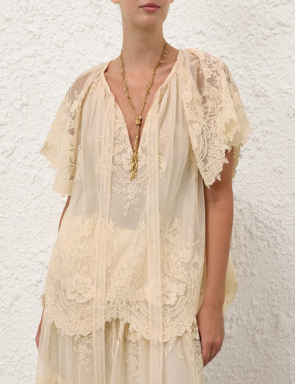 Luna Gaucho Fladdrande Blus