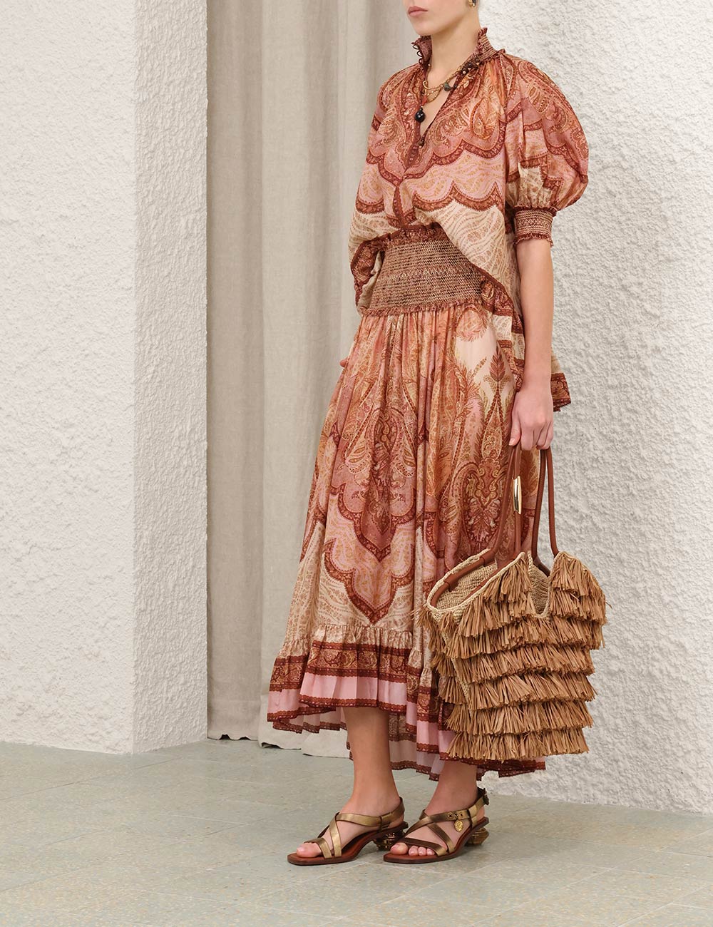 Wanderlust Frill Maxi-skjorta
