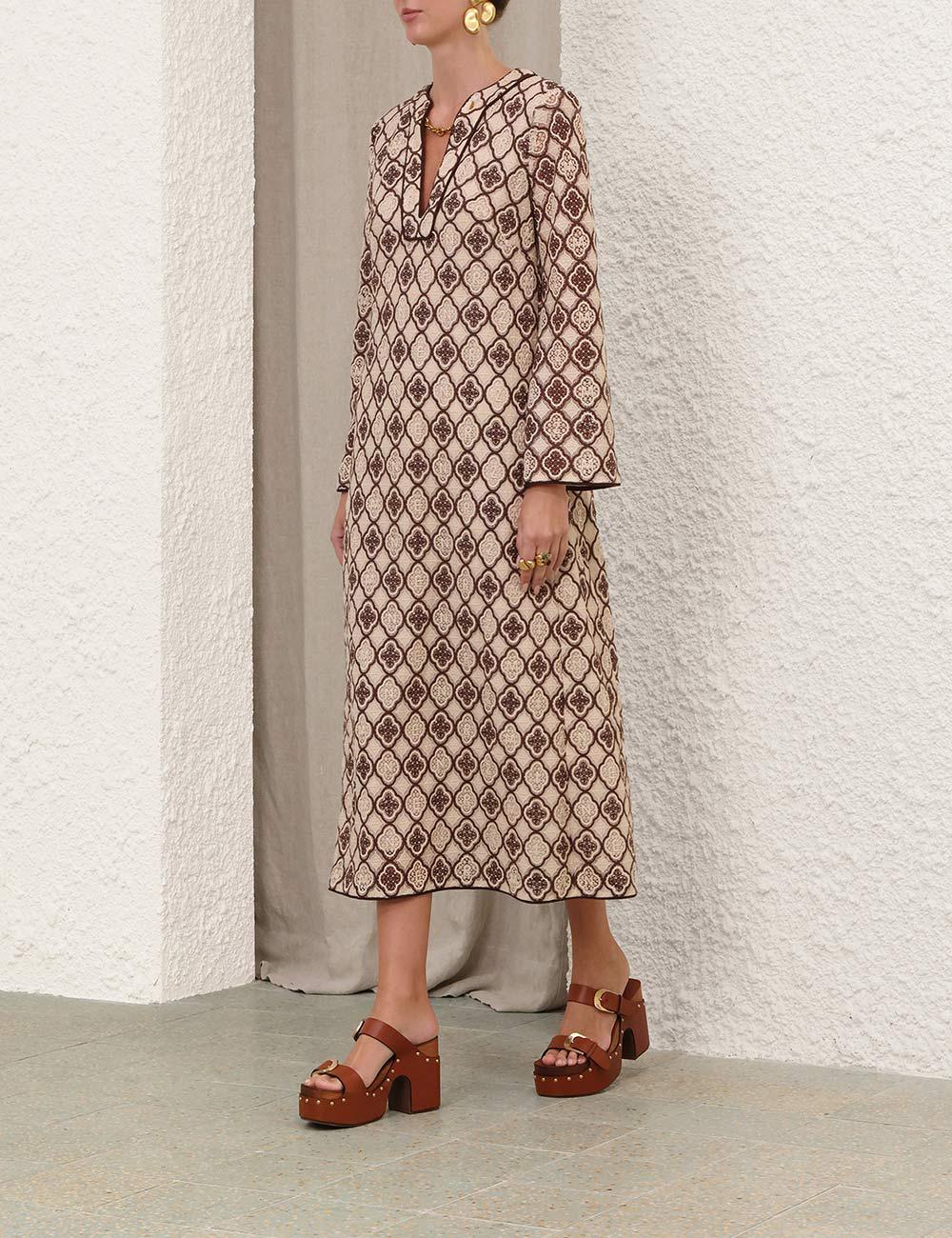 Luna Guipure-middeldress