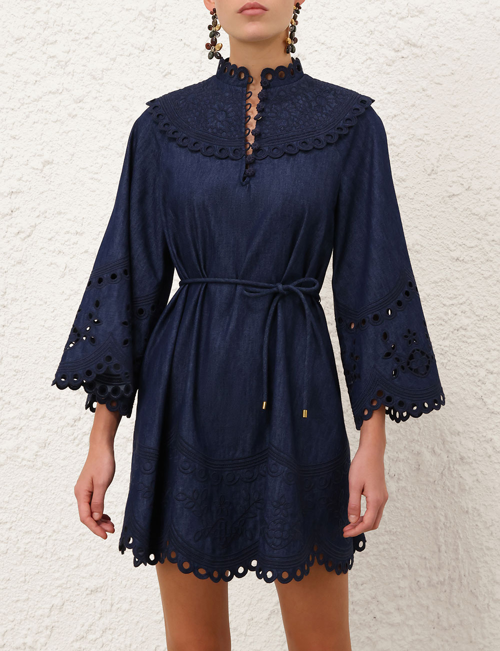 Mahon Broderie Denimminiskjorta