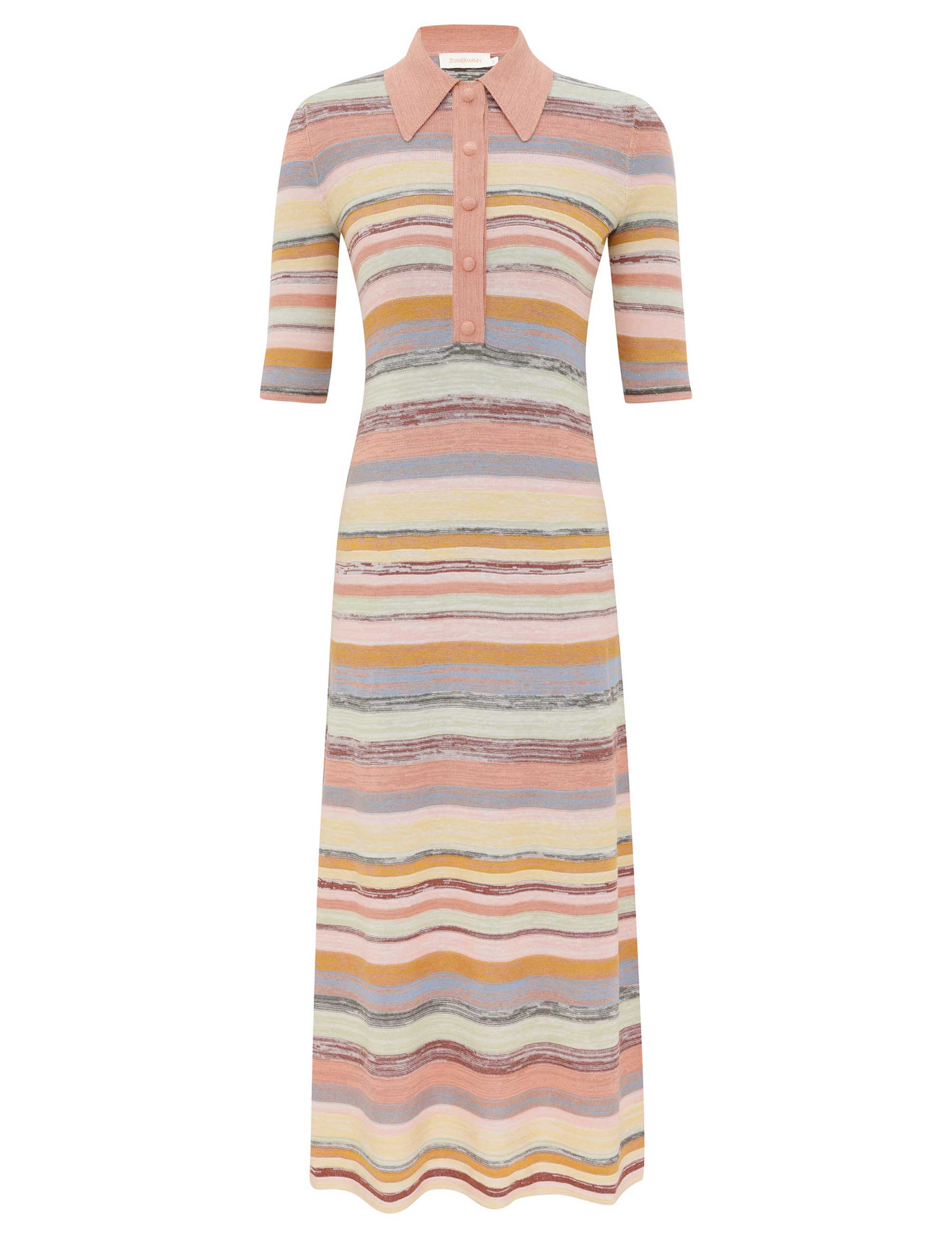 Luna Mouline Polo-Middeldress
