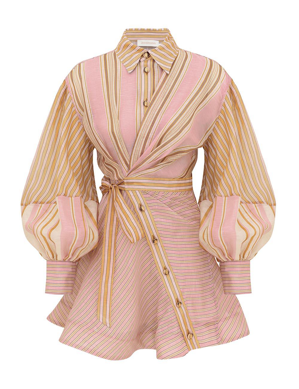Alchemy-striperad minidress